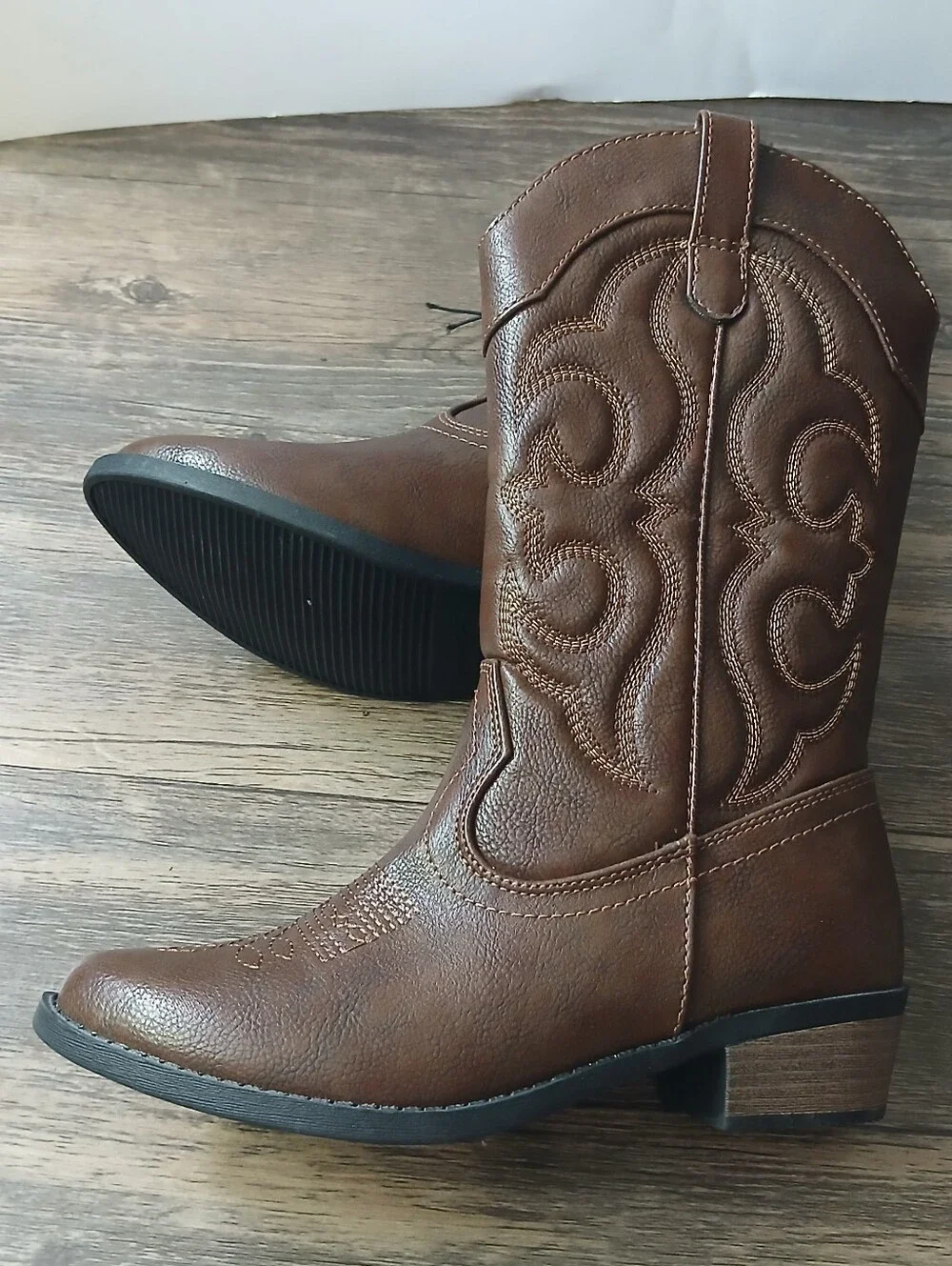 Cat & Jack Brown Tall Girls Western Boots